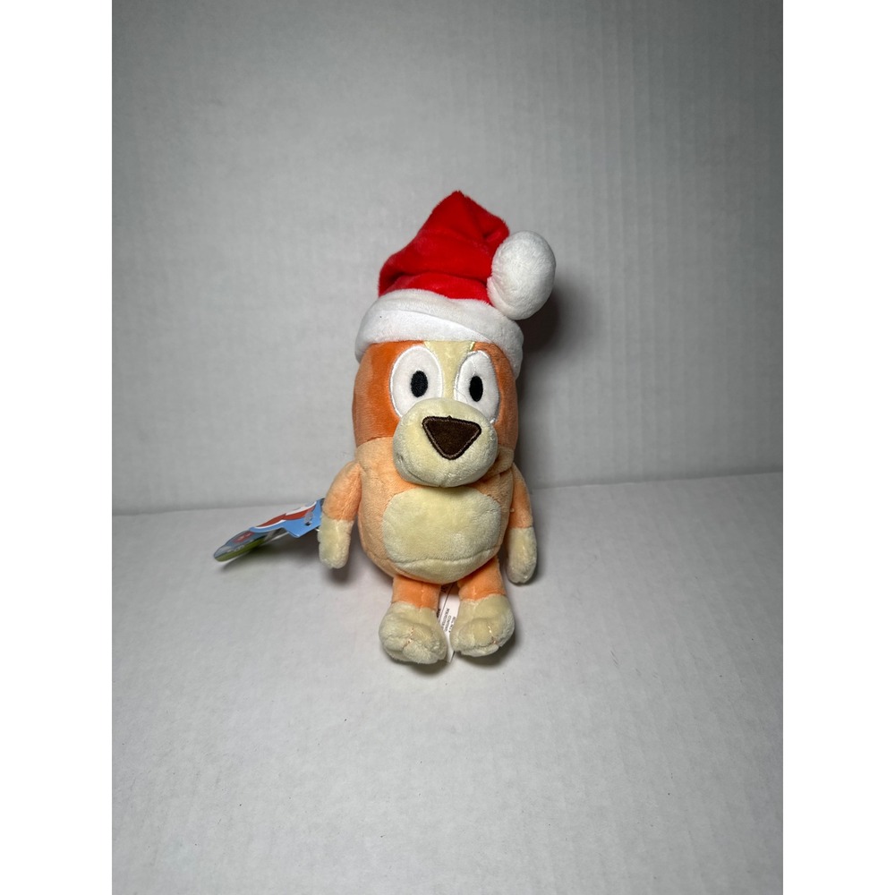 Bluey‎ Festive Bingo 7 Inch Christmas Plush Stuffed Animal Santa Hat Holiday Toy